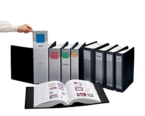 ProFolio by Itoya, SpringPost Binder - 5 Interchangeable Color-Coded Spines and 5 Tabbed Dividers , 4' Paper Capacity