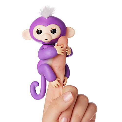 Fingerlings - Interactive Baby Monkey - Mia (Purple with White Hair) By WowWee