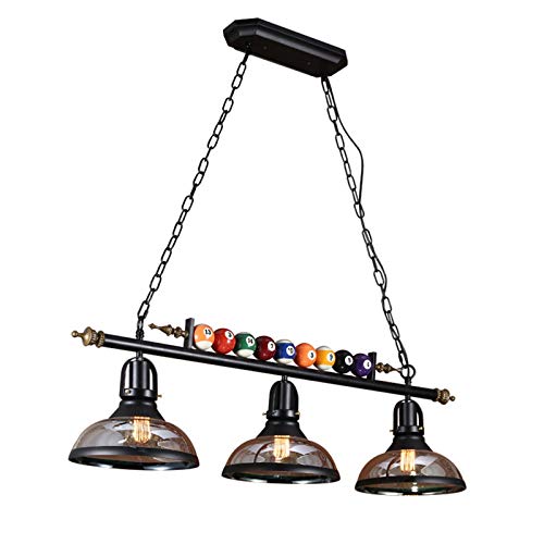 3 Lights Hanging Pool Table Lighting Industrial Vintage Pendant Light Adjustable Billiard Lights Decoration Chandelier for Pool Billiard Table, Bar Table, Bedroom