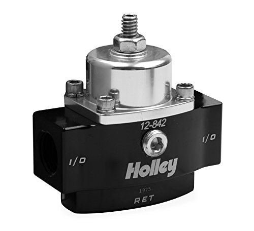 Holley 12-842 4.5-9 PSI Adjustable Bypass Billet Fuel Pressure Regulator with Idle Bleed and 3/8' NTP Ports
