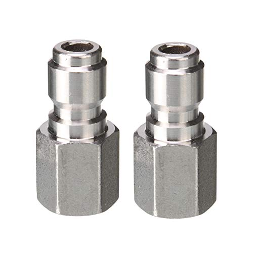 Tool Daily Pressure Washer Coupler, Quick Connect Plug, 1/4 Inch Female NPT Fitting, 5000 PSI, 2-Pack