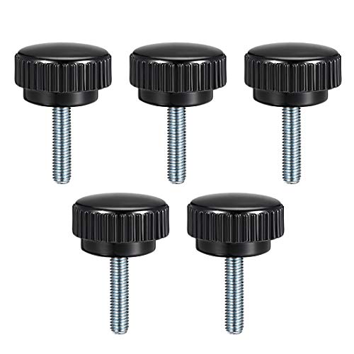 uxcell M8 x 25mm Male Thread Knurled Clamping Knobs Grip Thumb Screw on Type 5 Pcs