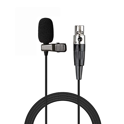 Sujeetec Professional Lavalier Lapel Microphone 3 Pin Mini XLR TA3F Clip-on Condenser Mic for AKG Samson Wireless Transmitter & Bodypack