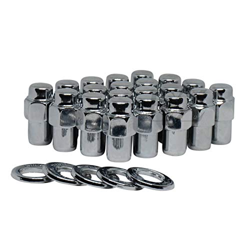 Cragar Standard Mag Lug Nut 7/16'-20 with Offset Washer Set of 20 Pcs