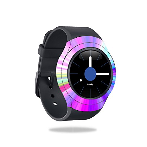 MightySkins Skin Compatible with Samsung Gear S2 Smart Watch Cover wrap Sticker Skins Rainbow Zoom