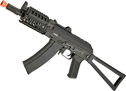 Evike CYMA AKS-74UN RAS Airsoft Folding Stock AEG Rifle - (Package: Add 7.4v LiPo Battery + Charger)