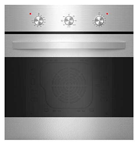 Empava 24' Electric Single Wall Oven with 6 Cooking Functions Mechanical Knobs Control in Stainless Steel, WOB14