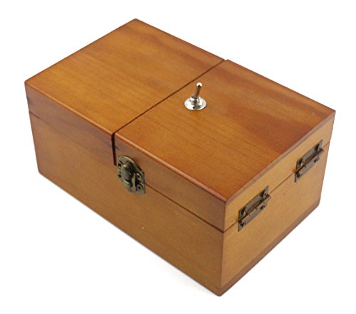 Willcomes Wooden Turns Itself Off Useless Box Leave Me Alone Box Perpetual Machine for Geek Gifts or Desk Toys