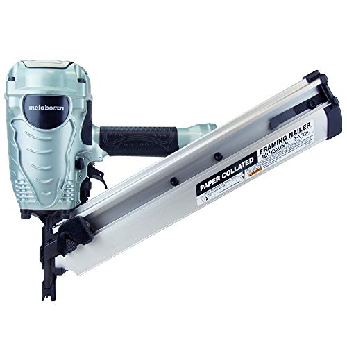 Metabo HPT NR90ADS1 Framing Nailer, 2' up to 3-1/2' Paper Collated Framing Nails, .113 - .148, 30 Degree Magazine, Pneumatic