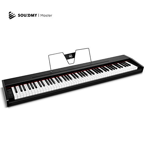 Souidmy Digital Piano, 88 Key Full-Size Electric Keyboard Piano with Semi-Weighted Keys, Equipped Grand Concert Piano Tone Sample, 24-bits Accuracy