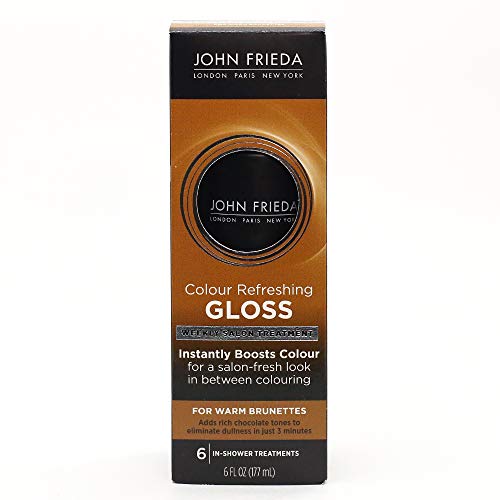 John Frieda Precision Colour Refreshing Gloss for Warm Brunettes, 6 Ounce, Revitalize Rich Chocolate Color, Brown Toning Treatment, Ammonia and Peroxide Free