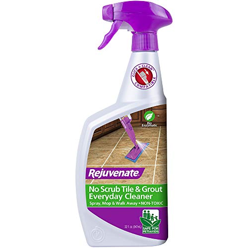 Rejuvenate Non-Toxic Bio-Enzymatic Safe and Scrub Free Tile and Grout Cleaner Lightens and Brightens Every Time (32oz)