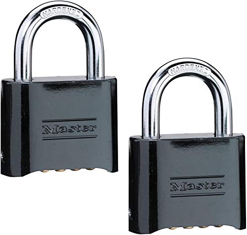 Master Lock 178D Set Your Own Combination Lock, 2 Pack, Black