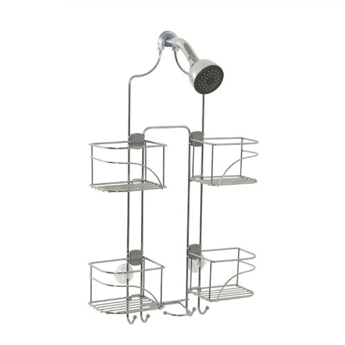 Zenna Home Expandable Over-The-Shower Caddy, Chrome