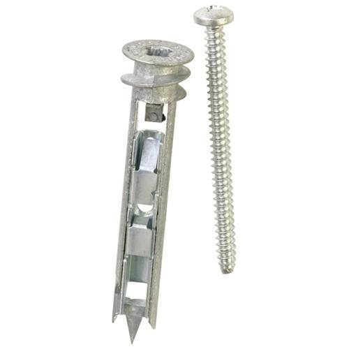 Unvert USA Zinc E-z Ancor Toggle Kit, 25 Zinc Self Drilling Toggle Anchors with 25 Phillip Screws #8 x 2-1/8#EKT025