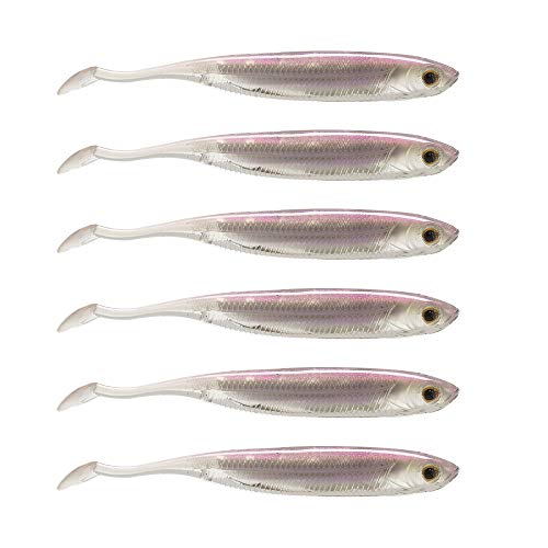 Dr.Fish Bait Wiggle Shad Soft Plastic Fishing Lure Smallmouth Bass Perch 2.76inch Purple
