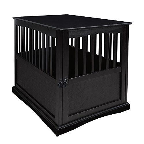 Casual Home Wooden Pet Crate, Black, 27' H
