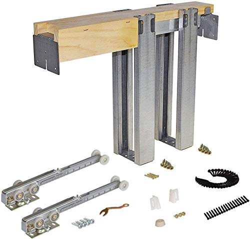 Johnson Hardware 1500 Soft Close Series Commercial Grade Pocket Door Frame For 2x4 Stud Wall (36 inch x 80 inch)