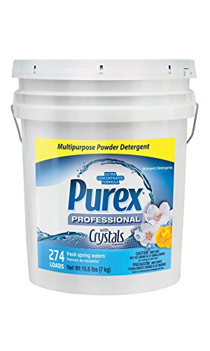 Dial 1729436 Professional Purex Fresh Spring Waters Multipurpose Powder Detergent, 15.6lbs Pail, 274 Load