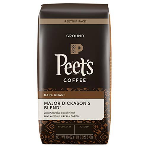 Peet's Coffee Major Dickason's Blend, Dark Roast Ground Coffee, 18 oz