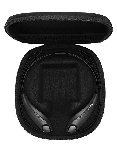 Mpow Jaws Gen4 Bluetooth Headphones W/Portable Case, Lightweight Wireless Neckband for Work from Home W/Call Vibrate, 13H Playtime, CVC 6.0 Noise Cancelling Mic, Bluetooth Headset Magnetic, Black