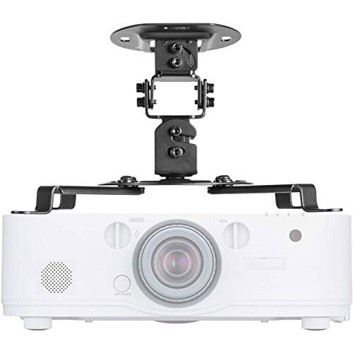 Universal Projector Mount Bracket Low Profile Multiple Adjustment Ceiling, Hold up to 30 lbs. (PM-002-BLK), Black