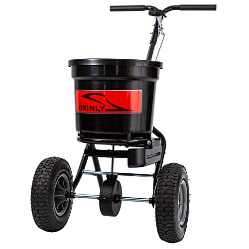 Brinly P20-500BHDF Push Spreader with Side Deflector Kit, 50-Pound Capacity,Black