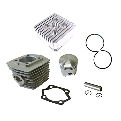 CNC Silver Cylinder Head&Cylinder&Piston For 66 80cc Motorized Bikes