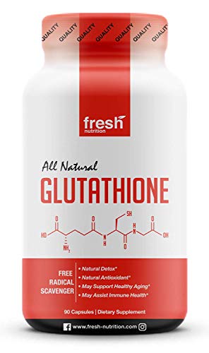 Glutathione Supplement - Strongest DNA Verified Glutathione Reduced - Natural Skin Whitening Anti-Aging Benefits – Liver, Immune and Brain Function - Vegan Friendly, Non GMO, Gluten & Soy Free