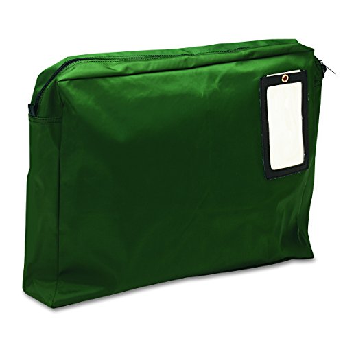 MMF Industries Expandable Nylon Transit Sac, 18 x 14 x 4 Inches, Hunter Green (2342814L02)