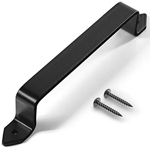 VASGOR Barn Door Handle Black 10 inch Solid Steel Gate Handle Pull for Sliding Barn Doors Gates Garages Sheds