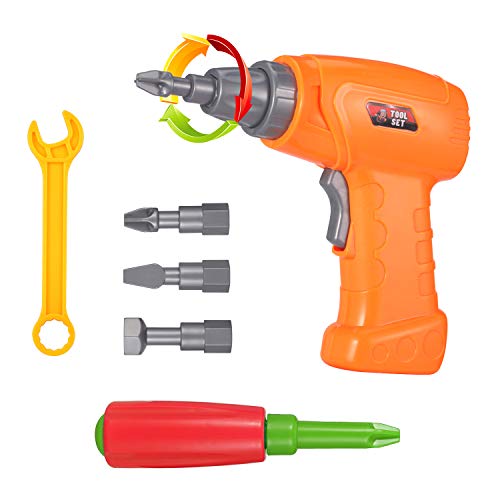 STEM Drill Jigsaw Puzzle Toy Accessories, Toy Drill Wrench and Screwdriver Set, Only Applicable to Haifeng 193 Pieces Kit and 223 Pieces Kit Products, Best Kids Toys, Creative Games & Fun Activity