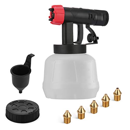 YATTICH Paint Sprayer Accessories for YT-191, including 1000ml Container, Front Body (Black), 5 Copper Nozzles, Viscosity Cup, Nozzle Cleaning Needle, Cleaning Brush, Pot Lid, Spanner