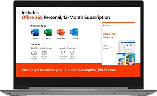 2020 Lenovo IdeaPad Laptop ComputerAMD A6-9220e 1.6GHz 4GB Memory 64GB eMMC Flash Memory 14' AMD Radeon R4 AC WiFi Microsoft Office 365 Platinum Gray Windows 10 Home