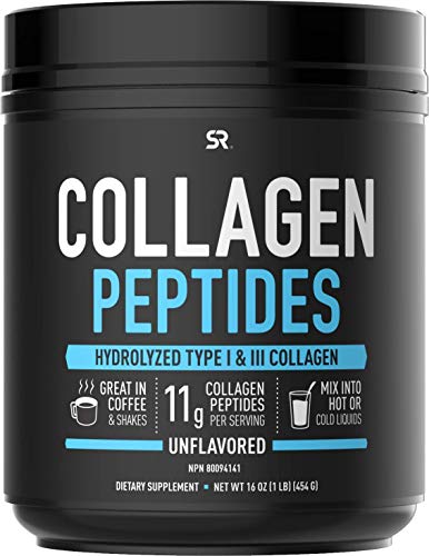 Collagen Peptides Powder | Non-GMO Verified, Certified Paleo Friendly and Gluten Free - Unflavored (16oz Jar)