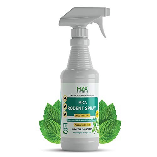mdxconcepts Mice Repellent Spray - Peppermint Oil - Humane Mouse Trap Substitute - Made in USA - 16 oz Organic Spray - Guaranteed Effective - Works for All Types of Mice & Rats