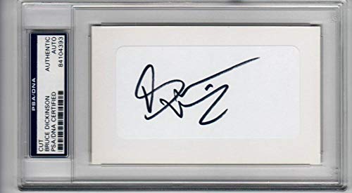 Bruce Dickinson cut signature PSA/DNA slabbed autograph Iron Maiden