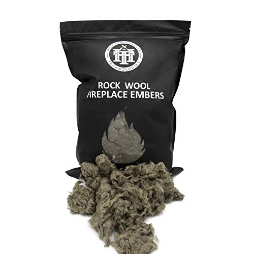 High Temperature Tech Replacement Rock Wool Embers for Gas Fireplaces/Gas Logs- Large 6 oz Bag