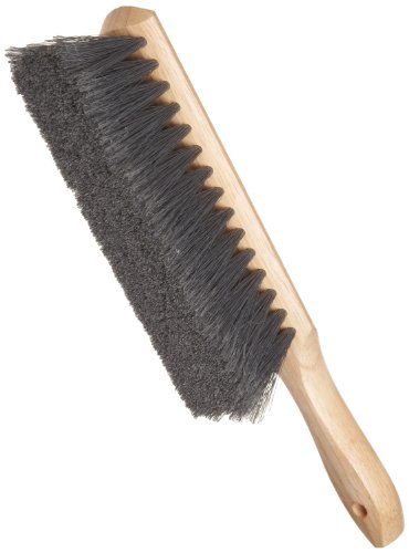 Weiler 44354 Counter Duster, Flagged Silver Polystyrene Fill, Wood Block, 8' Brush Length