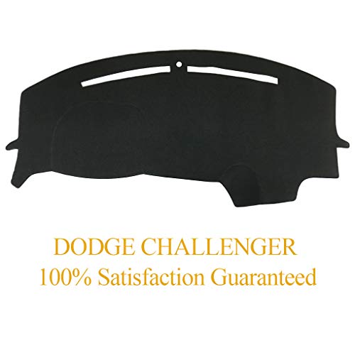 Dash Cover Dashboard Cover Mat Pad for Dodge Challenger 2015 2016 2017 2018 2019(Black) Y12