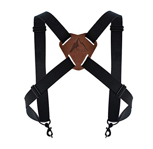 Nyack Exchange’s Stance Camera Strap- an Ergonomically Correct Extra Wide, Adjustable Camera Harness Made for DSLR, Point and Shoot, Mirrorless Cameras and Binoculars, Made in The USA (Hemlock)