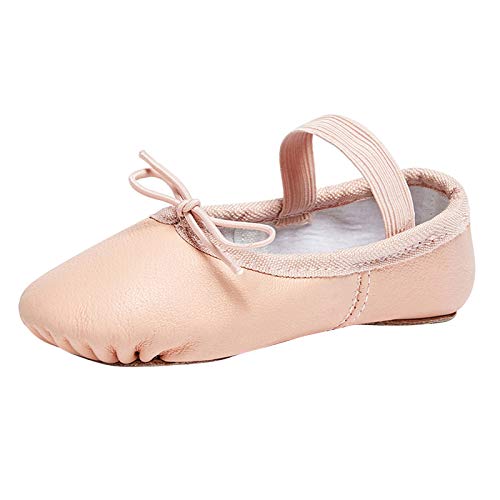 STELLE Premium Leather Ballet Slipper/Ballet Shoes(Toddler/Little Kid/Big Kid) (13ML, Ballet Pink)