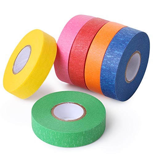 Mr. Pen- Colored Masking Tape, Colored Painters Tape for Arts and Crafts, 6 Pack, Drafting Tape, Craft Tape, Labeling Tape, Paper Tape, Masking Tape, Colored Tape, Colorful Tape, Artist Tape, Art Tape