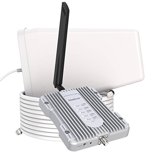 Amazboost Cell Phone Booster for Home -Up to 2,500 sq ft,Cell Phone Signal Booster Kit,All U.S. Carriers -Verizon,AT&T, T-Mobile, Sprint & More-4G 3G 2G LTE FCC Approved