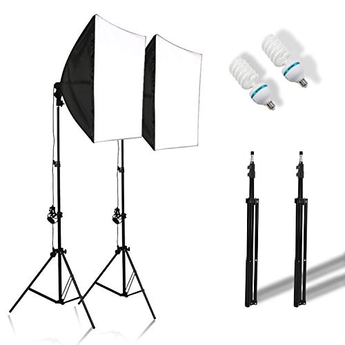 LDGHO 700W Professional Photography 24x24 inches/60x60 Centimeters Softbox with E27 Socket Light Lighting Kit