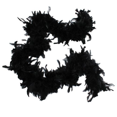 Cynthia's Feathers 65g Chandelle Feather Boas Over 80 Colors & Patterns to Pick Up (Black)