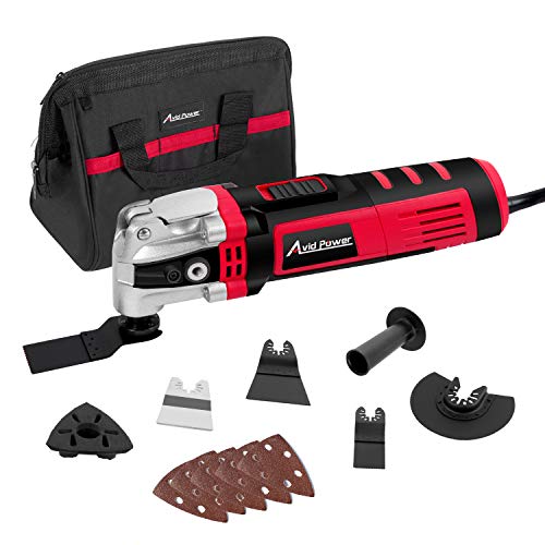 Avid Power Oscillating Tool, 3.5-Amp Oscillating Multi Tool with 4.5°Oscillation Angle, Variable Speeds and 13pcs Accessories