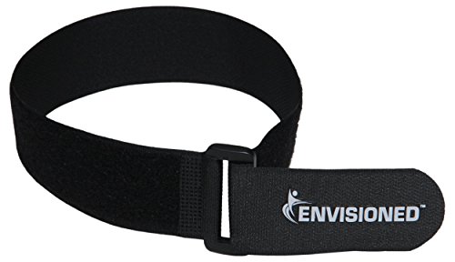 Reusable Cinch Straps 2' x 40' - 6 Pack, Multipurpose Strong Gripping, Quality Hook and Loop Securing Straps (Black)
