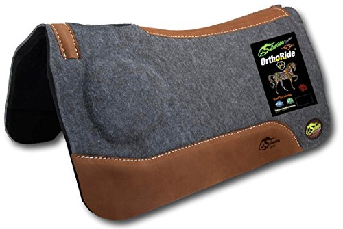 Southwestern Equine OrthoRide Correction Saddle Pad 1' Made in USA (31 x 32, Natural Leathers)