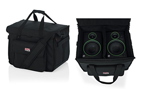 Gator Cases Studio Monitor Tote Bag Holds (2) Powered Monitors Up to 5' Driver Range; Fits JBL, Mackie, KRK, & More (G-STUDIOMON1)